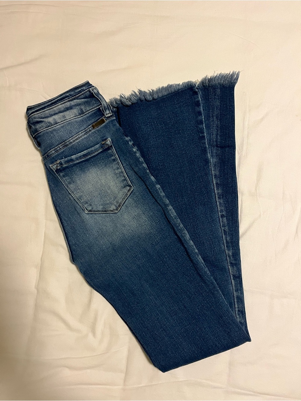 KanCan Dark Blue High-Rise Button-Fly Jeans